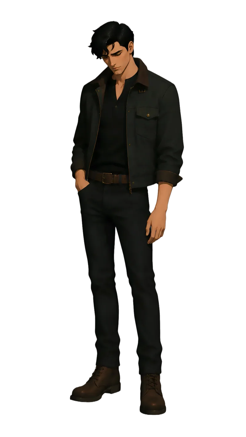 Knox Voss from Cornered Beast in a shadowed portrait
